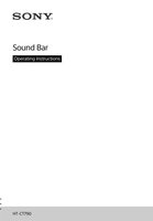 Sony HTCT790 Sound Bar System Operating Manual